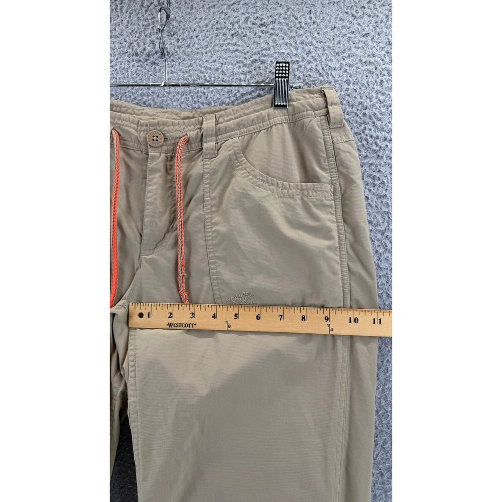 The North Face Womens 10 Regular Hiking Pants Tan Khaki Ripstop Drawstring Cargo - Picture 6 of 16